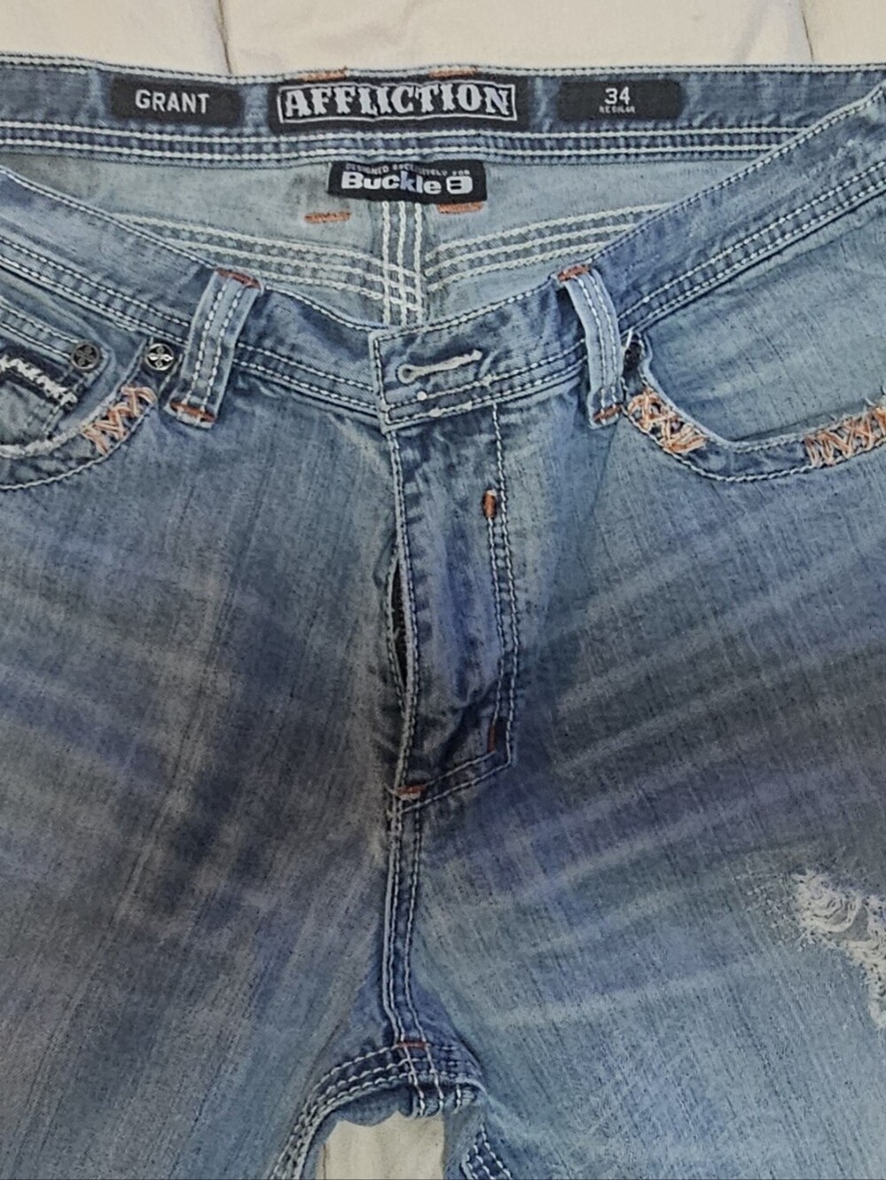 Savage and Affliction Light Wash Men’s Relaxed Jeans